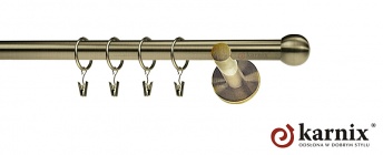 Karnisze nowoczesne NEO na wymiar 19mm Kula antyk mosiądz