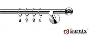 Karnisze nowoczesne NEO na wymiar 19mm Kula INOX