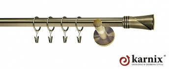 Karnisze nowoczesne NEO na wymiar 19mm Loca antyk mosiądz