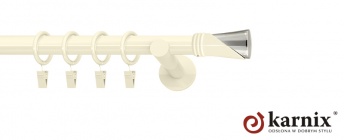 Karnisze nowoczesne NEO na wymiar 19mm Loca ivory (kość słoniowa)