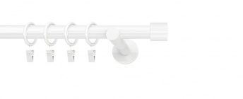 Karnisze nowoczesne NEO na wymiar 19mm  Luna biały