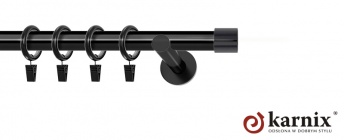 Karnisze nowoczesne NEO na wymiar 19mm  Luna czarny