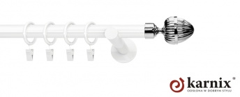 Karnisze nowoczesne NEO na wymiar 19mm Milano biały