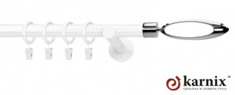 Karnisze nowoczesne NEO na wymiar 19mm Mirella biały