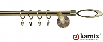 Karnisze nowoczesne NEO na wymiar 19mm Mirella antyk mosiądz