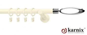 Karnisze nowoczesne NEO na wymiar 19mm Mirella ivory (kość słoniowa)