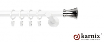 Karnisze nowoczesne NEO na wymiar 19mm Monaco biały