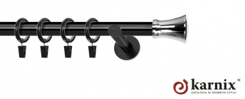 Karnisze nowoczesne NEO na wymiar 19mm Monaco czarny