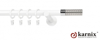 Karnisze nowoczesne NEO na wymiar 19mm Optima biały