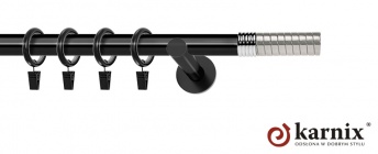 Karnisze nowoczesne NEO na wymiar 19mm Optima czarny