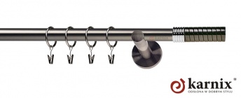 Karnisze nowoczesne NEO na wymiar 19mm Optima antracyt