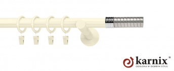 Karnisze nowoczesne NEO na wymiar 19mm Optima ivory (kość słoniowa)