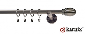 Karnisze nowoczesne NEO na wymiar 19mm Owal antracyt