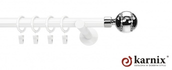 Karnisze nowoczesne NEO na wymiar 19mm Pico Crystal biały