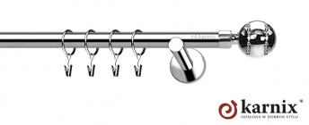 Karnisze nowoczesne NEO na wymiar 19mm Pico Crystal INOX