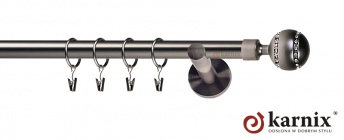 Karnisze nowoczesne NEO na wymiar 19mm Pico Crystal antracyt