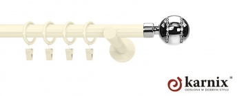 Karnisze nowoczesne NEO na wymiar 19mm Pico Crystal ivory (kość słoniowa)
