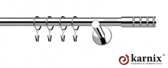 Karnisze nowoczesne NEO na wymiar 19mm Rosetti Crystal INOX