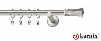 Karnisze nowoczesne NEO na wymiar 19mm Santiago Crystal chrom mat