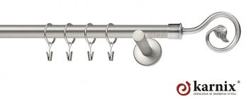 Karnisze nowoczesne NEO na wymiar 19mm Spiralka chrom mat