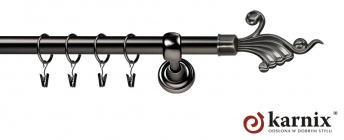 Karnisze Metalowe Rzymskie 25mm Fantazja antracyt