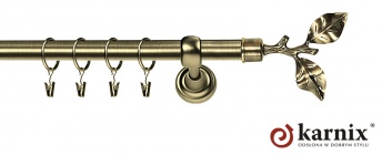 Karnisze Metalowe Rzymskie 25mm Gałązka antyk mosiądz