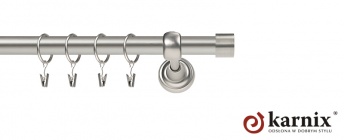 Karnisze Metalowe Rzymskie 25mm Luna chrom mat