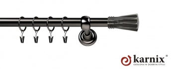 Karnisze Metalowe Rzymskie 25mm Matrix antracyt