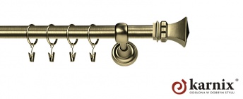 Karnisze Metalowe Rzymskie 25mm Orto antyk mosiądz