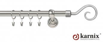 Karnisze Metalowe Rzymskie 25mm Spirala chrom mat