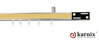Karnisze apartamentowe sufitowe aveno 31x13mm Aster Chrom mat - buk
