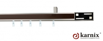 Karnisze apartamentowe sufitowe aveno 31x13mm Aster Chrom mat - wenge