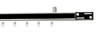Karnisze apartamentowe sufitowe aveno 31x13mm Aster Chrom mat - czarny