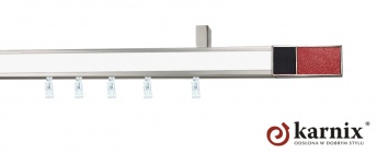 Karnisze apartamentowe sufitowe aveno 31x13mm Croco R/B Chrom mat - biały