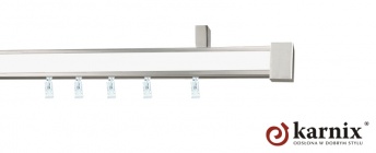 Karnisze apartamentowe sufitowe aveno 31x13mm Loreto Chrom mat - biały