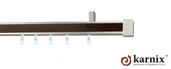 Karnisze apartamentowe sufitowe aveno 31x13mm Loreto Chrom mat - wenge