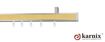 Karnisze apartamentowe sufitowe aveno 31x13mm Malibu Chrom mat - buk