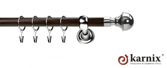 Karnisz Metalowy Prestige 19mm Bella INOX - wenge