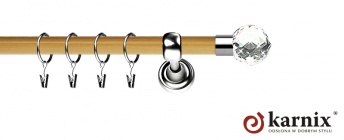 Karnisz Metalowy Prestige 19mm Beluna Crystal INOX - pinia