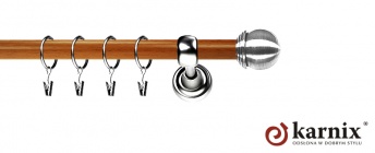 Karnisz Metalowy Prestige 19mm Gałka Max INOX - calvados