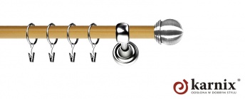 Karnisz Metalowy Prestige 19mm Gałka Max INOX - pinia
