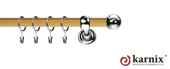 Karnisz Metalowy Prestige 19mm Kula INOX - pinia