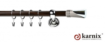 Karnisz Metalowy Prestige 19mm Loca INOX - wenge