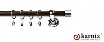 Karnisz Metalowy Prestige 19mm Luna INOX - wenge