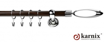 Karnisz Metalowy Prestige 19mm Mirella INOX - wenge