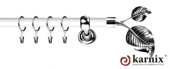 Karnisz Metalowy Prestige 19mm Sorento INOX - biały