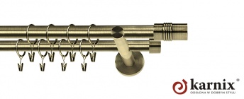 Karnisz nowoczesny NEO 16/16mm Cylinder antyk mosiądz