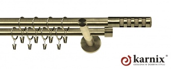 Karnisz nowoczesny NEO 16/16mm Dakota antyk mosiądz