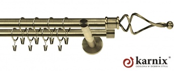 Karnisz nowoczesny NEO 16/16mm Twist antyk mosiądz