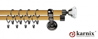 Karnisz Metalowy Prestige 25/19mm Clarex Crystal Antracyt - pinia